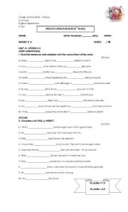 English Worksheet: Unit 4