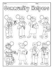 English Worksheet: Community Helpers