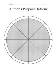 English Worksheet: Authors Purpose Sort