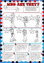 Who are They? Physical description - Body/ Clothes - ESL worksheet by  serennablack