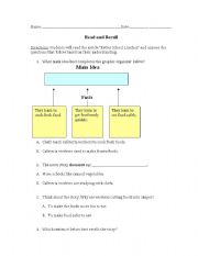 English Worksheet: Read and Recall