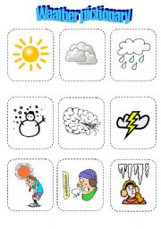 Weather pictionary - fun game