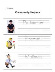English worksheets: Community Helper Book