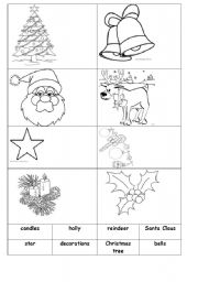 English Worksheet: Christmas cut out