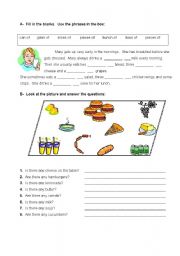 English Worksheet: Quantifiers