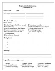 English Worksheet: Collaboration Log