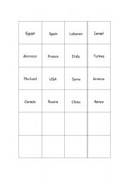English worksheet: capitals