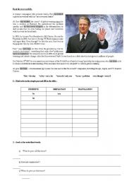 English Worksheet: Inconvenient Truth - Al Gore short biography - Present perfect + simple past