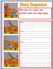 English Worksheet: story sequence