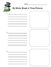 English Worksheet: School Break Writing (Winter)