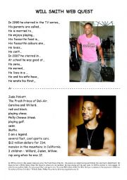 English Worksheet: Will Smith Web Quest