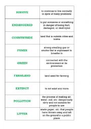 English Worksheet: Environmental vocabulary