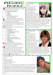 English Worksheet: Personal Profile. 