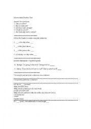 English Worksheet: Intermediate Practice Test