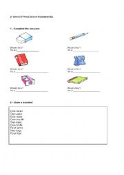 English Worksheet: complete the answers