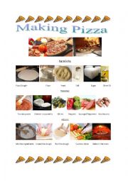 Pizza Making Vocabulary