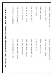 English Worksheet: Personal Informations