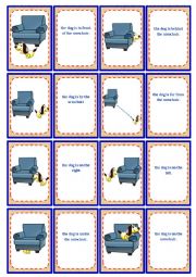 Prepositions - Memory Game - 16 pairs (3 pages) *editable