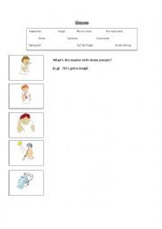 English Worksheet: illnesses / sick / health  worksheet