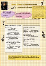 English Worksheet: Jamie Cullum - will, be going to