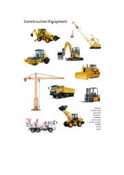 English Worksheet: construction equipment