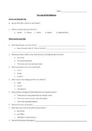 English Worksheet: Last of the Mohicans - Film Worksheet