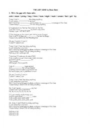 English Worksheet: The Lazy Song (by Bruno Mars)