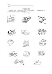 English Worksheet: Transports