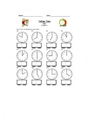 the clock worksheets