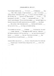 English Worksheet: Gapfill for on at in.