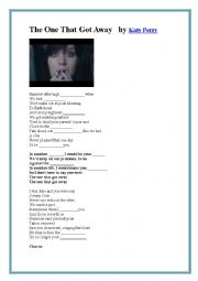 English Worksheet: Song: The one that got away