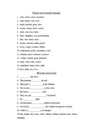 English Worksheet: simple vocabulary