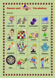 English Worksheet: Games and Toys Vocabulary #1