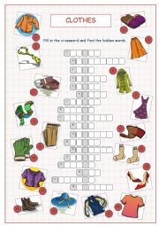 Clothes Crossword Puzzle