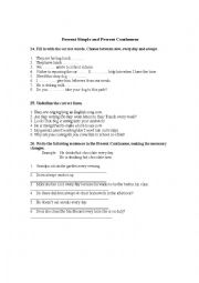 English worksheet: Test paper