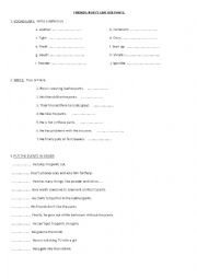 English Worksheet:  FRIENDS EPISODE: Rosss leather pants