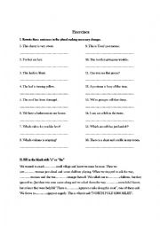 English Worksheet: Recycling Plural and Articles