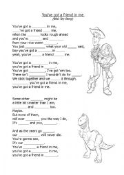 You Ve Got A Friend In Me Toy Story Esl Worksheet By Montsecreus