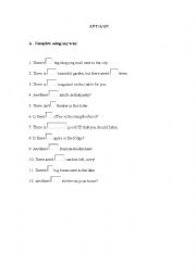 English worksheet: A/AN/ANY