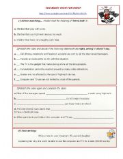 English Worksheet: Too much tech for children?