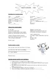 English Worksheet: Song Elevation by U2