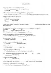 English Worksheet: Will -  Going to exercises