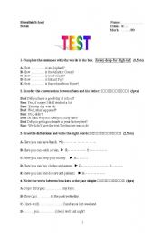 English worksheet: Test