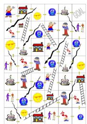 Snakes & Ladders Board Game - Self Introduction Phrases