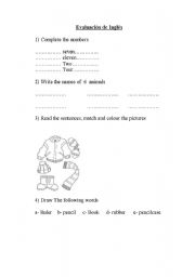 English worksheet: test