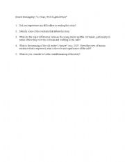 English Worksheet: a clean, well-lighted place