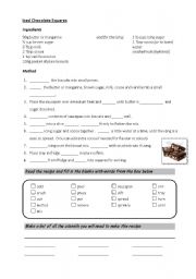 Cooking instructions - Iced Chocolate Squares