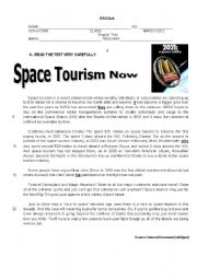 A test on Space Tourism