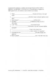 English worksheet: Simple present or Present Continuos?
