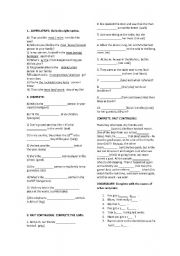 English Worksheet: english test - superlativos - pasado continuo